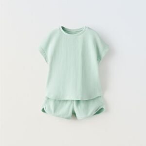 NWT Zara Waffle Knit Matching Set